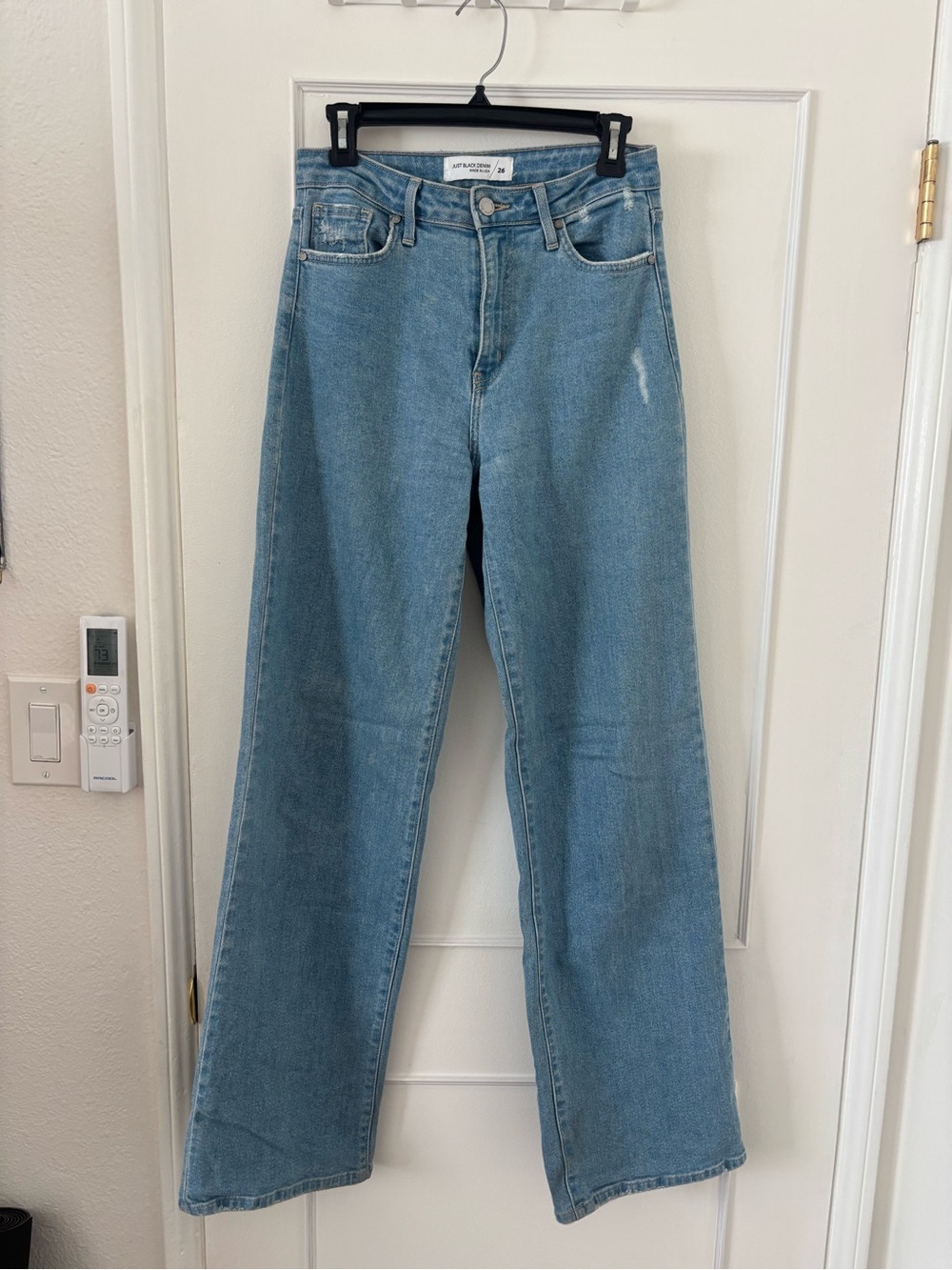 Just Black Light Blue Wide Leg Jeans